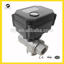 1/2" DN15mm DC12V/24V 3 Way L Port Stainless Steel Electric Valve,Motorized Ball Valve CR03 Wiring Description: Product size